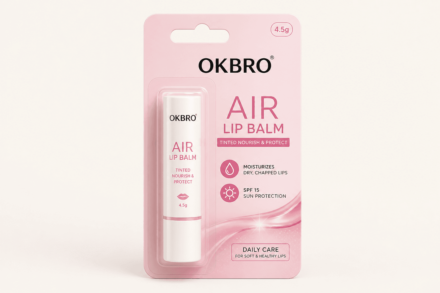 OKBRO Air Lip Balm 4.5g — Nourish & Protect